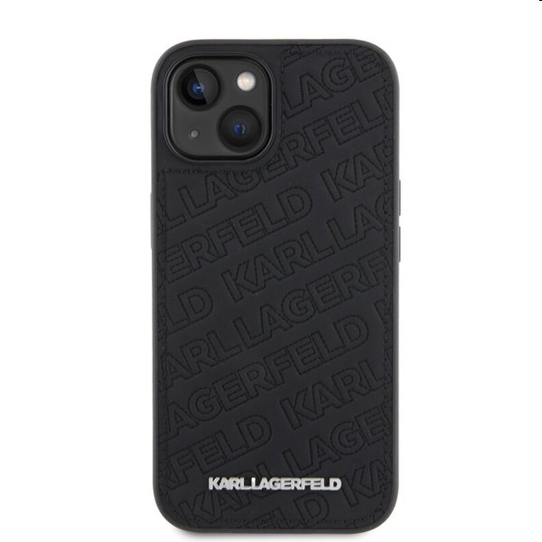 Karl Lagerfeld PU Quilted Pattern tok Apple iPhone 15 számára, fekete Karl Lagerfeld PU Quilted Pattern tok Apple iPhone 15 számára, fekete