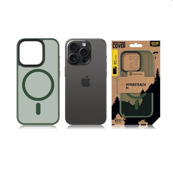 Tactical MagForce Hyperstealth tok Apple iPhone 15 Pro számára, zöld