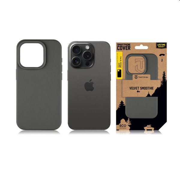 Tactical Velvet Smoothie tok Apple iPhone 15 Pro Max számára, szürke