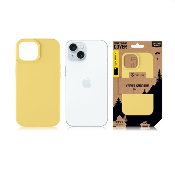 Tactical Velvet Smoothie tok Apple iPhone 15 számára, sárga