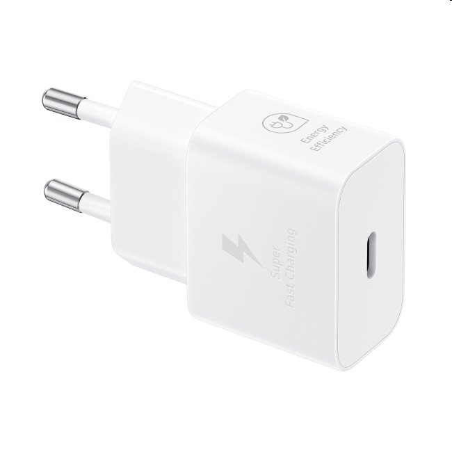 Gyorstöltő Samsung 25W USB-C kábellel, fehér