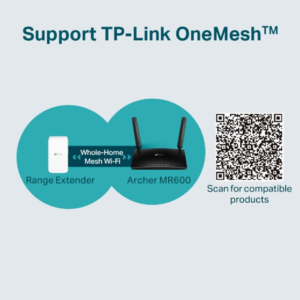 tp-link Archer MR600, AC1200 4G LTE Advanced Cat6 Gigabit RouterBuild-In 300Mbps 4G+ LTE