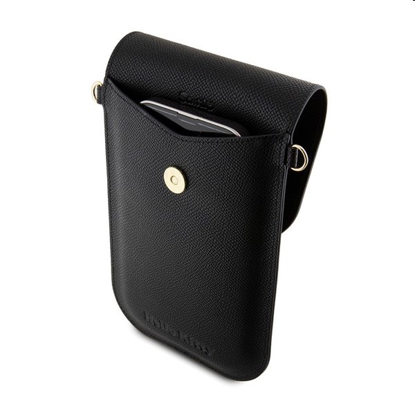 Hello Kitty PU Metal Logo Leather Wallet Phone Bag, fekete Hello Kitty PU Metal Logo Leather Wallet Phone Bag, fekete
