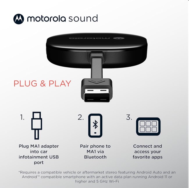 Motorola MA1 vezeték nélküli adapter Android Auto számára