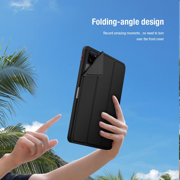 Nillkin Bevel Leather Case pro Xiaomi Pad 6/6 Pro, fekete