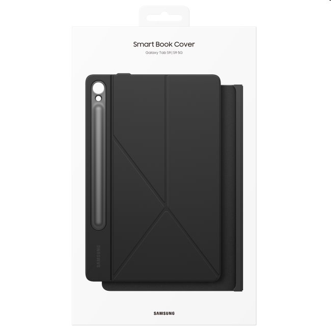 Book Cover tok Samsung Galaxy Tab S9 Plus | S9 FE Plus számára, fekete Book Cover tok Samsung Galaxy Tab S9 Plus | S9 FE Plus számára, fekete