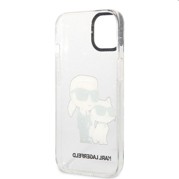 Karl Lagerfeld IML Glitter Karl and Choupette NFT tok Apple iPhone 13 számára, átlátszó Karl Lagerfeld IML Glitter Karl and Choupette NFT tok Apple iPhone 13 számára, átlátszó