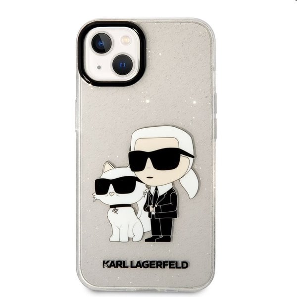 Karl Lagerfeld IML Glitter Karl and Choupette NFT tok Apple iPhone 13 számára, átlátszó Karl Lagerfeld IML Glitter Karl and Choupette NFT tok Apple iPhone 13 számára, átlátszó