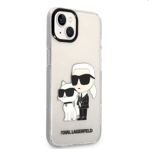 Karl Lagerfeld IML Glitter Karl and Choupette NFT tok Apple iPhone 13 számára, átlátszó Karl Lagerfeld IML Glitter Karl and Choupette NFT tok Apple iPhone 13 számára, átlátszó