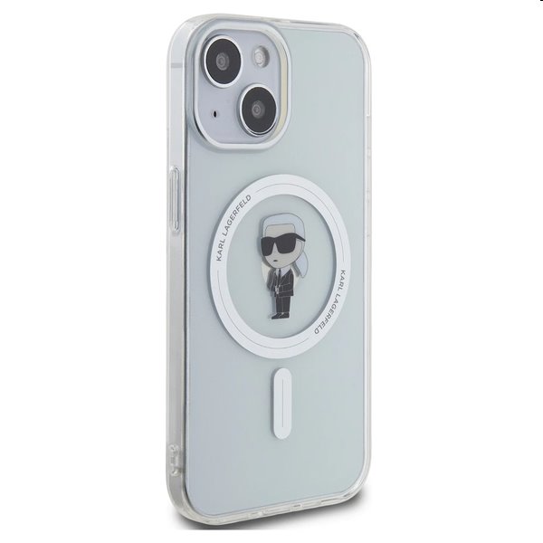 Karl Lagerfeld IML Ikonik MagSafe tok Apple iPhone 15 számára, átlátszó Karl Lagerfeld IML Ikonik MagSafe tok Apple iPhone 15 számára, átlátszó
