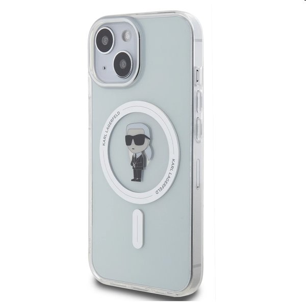 Karl Lagerfeld IML Ikonik MagSafe tok Apple iPhone 15 számára, átlátszó Karl Lagerfeld IML Ikonik MagSafe tok Apple iPhone 15 számára, átlátszó