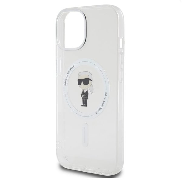 Karl Lagerfeld IML Ikonik MagSafe tok Apple iPhone 15 számára, átlátszó Karl Lagerfeld IML Ikonik MagSafe tok Apple iPhone 15 számára, átlátszó