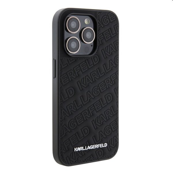 Karl Lagerfeld PU Quilted Pattern tok Apple iPhone 15 Pro számára, fekete Karl Lagerfeld PU Quilted Pattern tok Apple iPhone 15 Pro számára, fekete