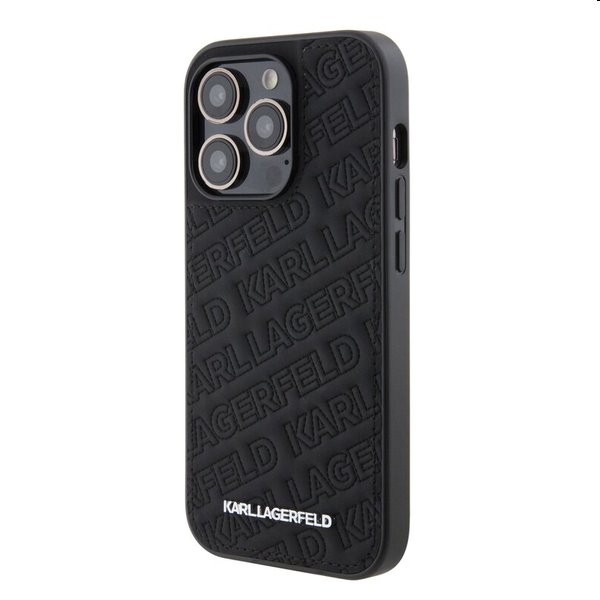 Karl Lagerfeld PU Quilted Pattern tok Apple iPhone 15 Pro számára, fekete Karl Lagerfeld PU Quilted Pattern tok Apple iPhone 15 Pro számára, fekete