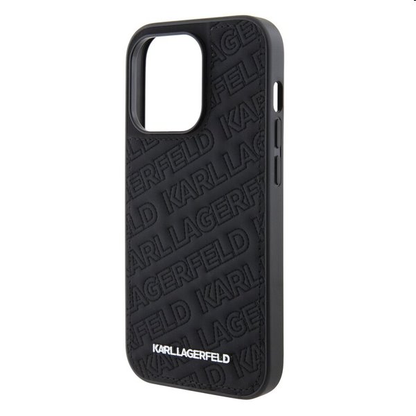 Karl Lagerfeld PU Quilted Pattern tok Apple iPhone 15 Pro számára, fekete Karl Lagerfeld PU Quilted Pattern tok Apple iPhone 15 Pro számára, fekete