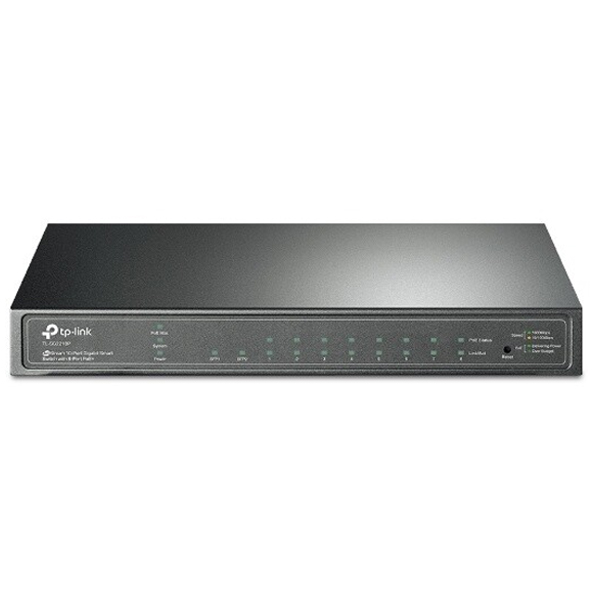 tp-link TL-SG2210P, 10 portos gigabites intelligens switch JetStream 8 PoE+ porttal