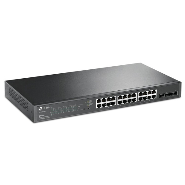 tp-link TL-SG2428P, 28 portos gigabites intelligens switch JetStream 24 PoE+ porttal
