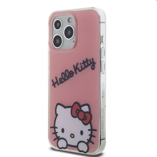Hello Kitty IML Daydreaming Logo hátlapi tok Apple iPhone 13 Pro számára, rózsaszín