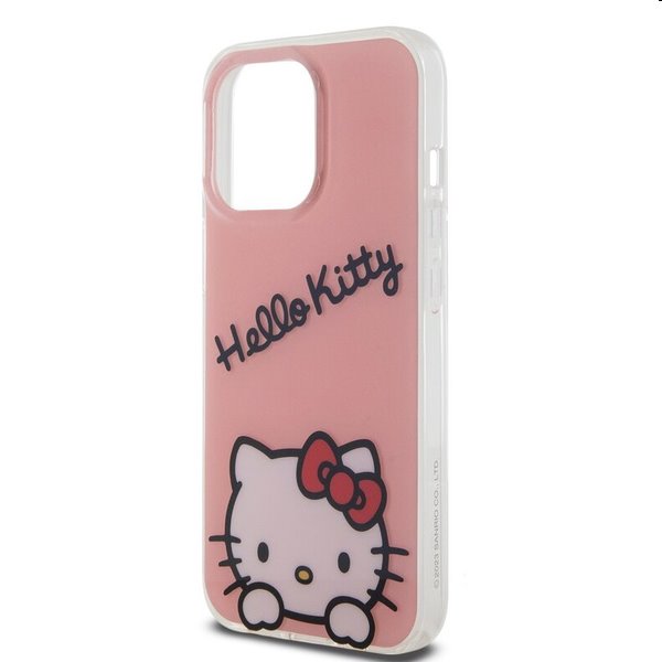 Hello Kitty IML Daydreaming Logo hátlapi tok Apple iPhone 13 Pro számára, rózsaszín