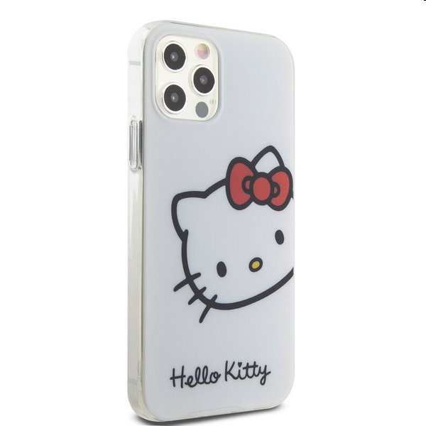 Hello Kitty IML Head Logo hátlapi tok Apple iPhone 12/12 Pro számára, fehér
