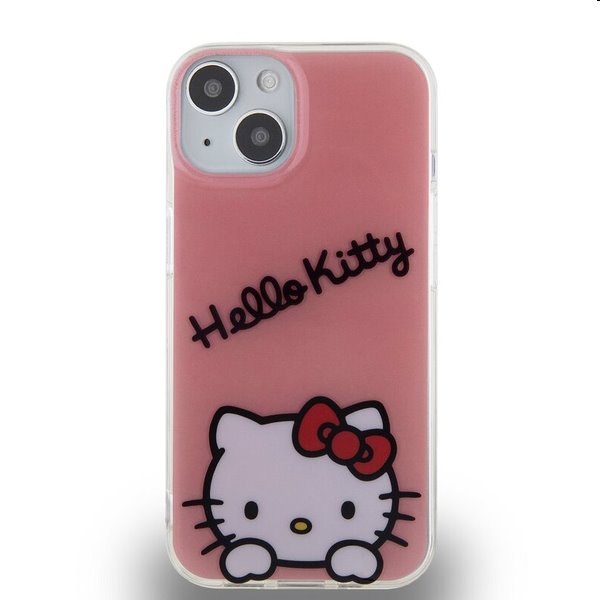 Hello Kitty IML Daydreaming Logo hátlapi tok Apple iPhone 13 számára, rózsaszín