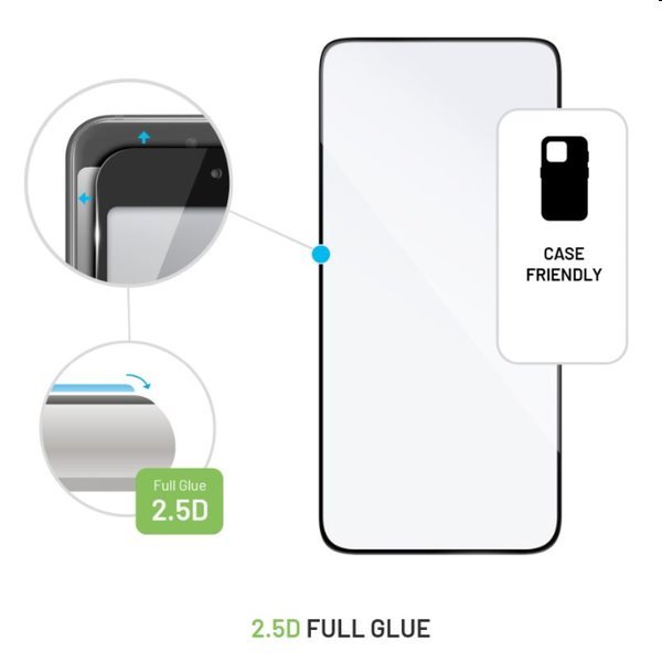 FIXED Full-Cover Edzett védőüveg Samsung Galaxy M54 5G számára, fekete