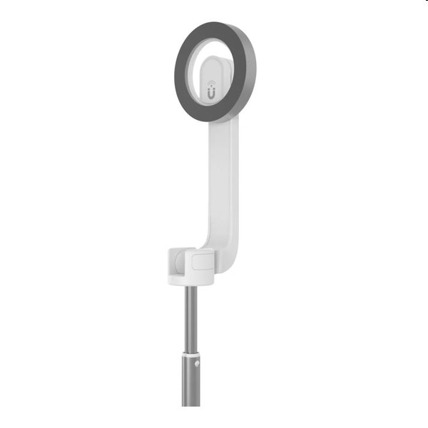 FIXED MagSnap Selfie stick tripoddal MagSafe támogatással és vezeték nélküli ravasszal, fehér