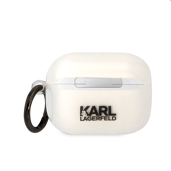 Karl Lagerfeld 3D Logo NFT Choupette TPU tok Apple AirPods Pro számára, fehér