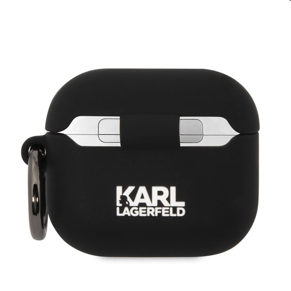 Karl Lagerfeld 3D Logo NFT Karl and Choupette szilikontok Apple AirPods 3 számára, fekete