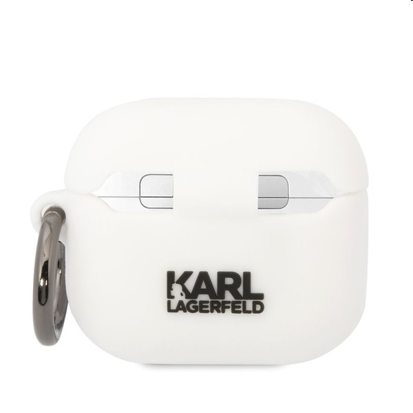 Karl Lagerfeld 3D Logo NFT Karl Head szilikontok Apple AirPods 3 számára, fehér Karl Lagerfeld 3D Logo NFT Karl Head szilikontok Apple AirPods 3 számára, fehér