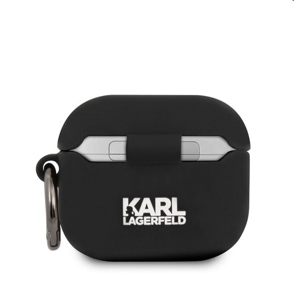 Karl Lagerfeld Rue St Guillaume szilikontok Apple AirPods 3 számára, fekete