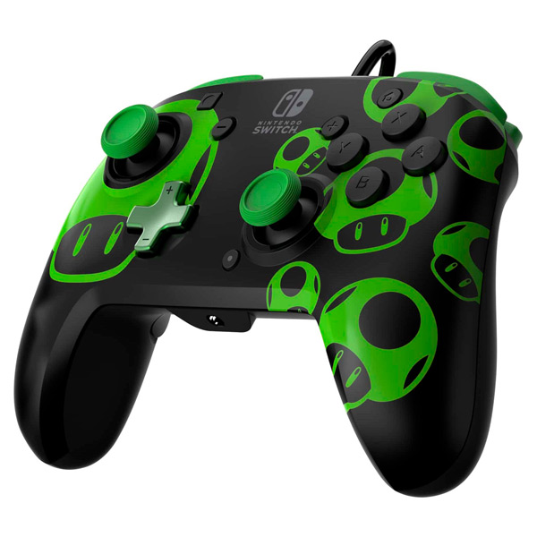 PDP Rematch Vezetékes kontroller 1Up Glow in The Dark Nintendo Switch számára PDP Rematch Vezetékes kontroller 1Up Glow in The Dark Nintendo Switch számára