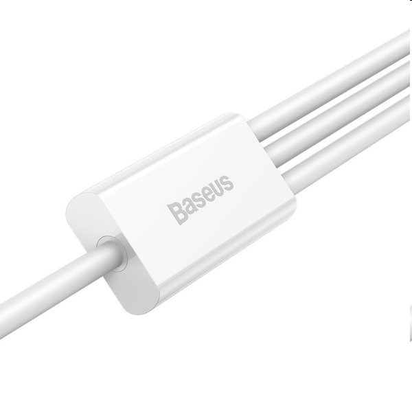 Baseus CAMLTYS-02 Superior Fast Charging AdatKábel 3in1 USB-C/ Lightning/ MicroUSB 1.5m, fehér