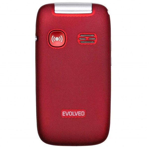 Evolveo EasyPhone FS, kihajthatós 2.8" mobiltelefon időseknek töltőállvánnyal, piros