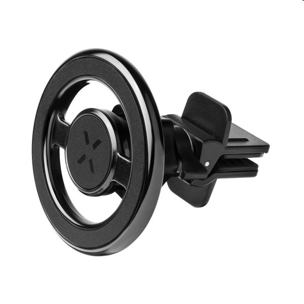 FIXED MagMount Vent Mágneses fém tartó a szellőzőrostélyra MagSafe támogatással, fekete FIXED MagMount Vent Mágneses fém tartó a szellőzőrostélyra MagSafe támogatással, fekete
