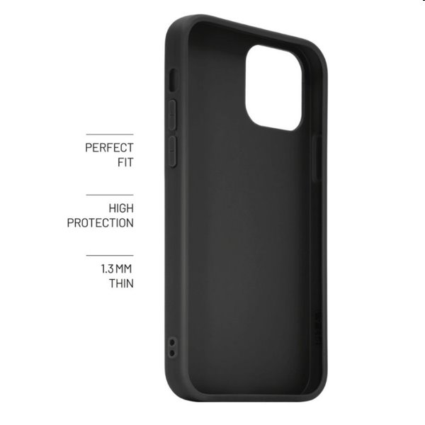 FIXED Story hátlapi gumírozott tok Samsung Galaxy S24 számára, fekete