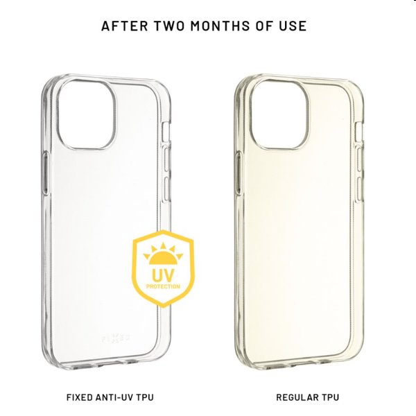 FIXED TPU Slim AntiUV zselés tok Samsung Galaxy S24 Ultra számára, átlátszó