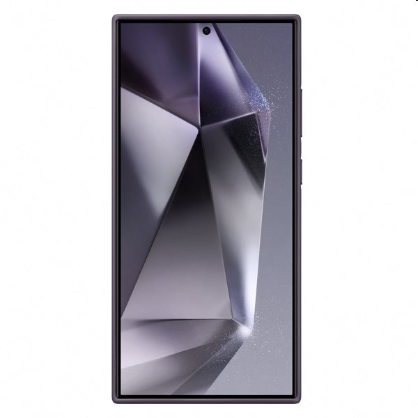 Leather Cover tok Samsung S24 Ultra számára, dark violet