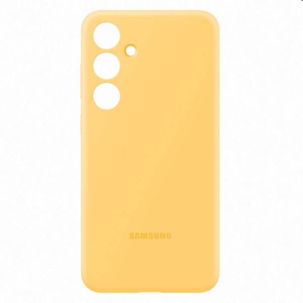 Silicone Cover tok Samsung Galaxy S24 Plus számára, sárga
