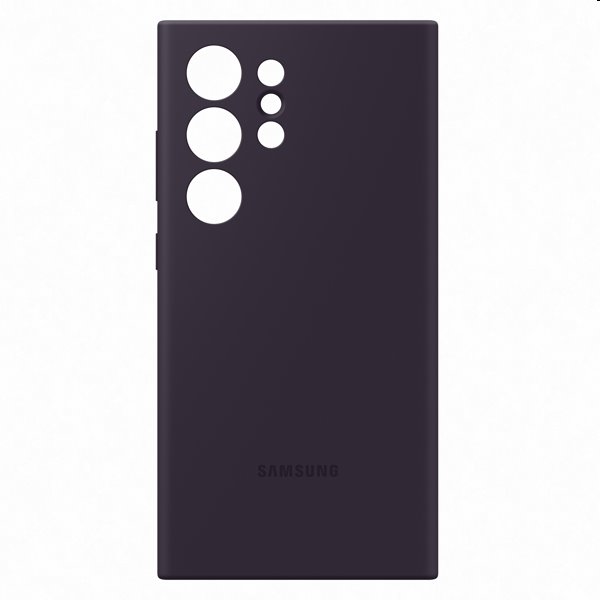 Silicone Cover tok Samsung Galaxy S24 Ultra számára, dark violet
