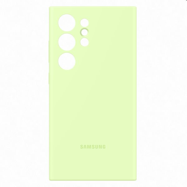 Silicone Cover tok Samsung Galaxy S24 Ultra számára, light zöld