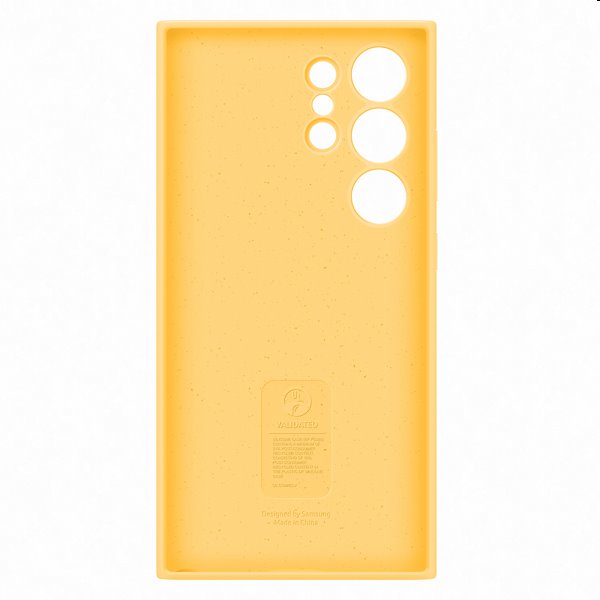 Silicone Cover tok Samsung Galaxy S24 Ultra számára, sárga