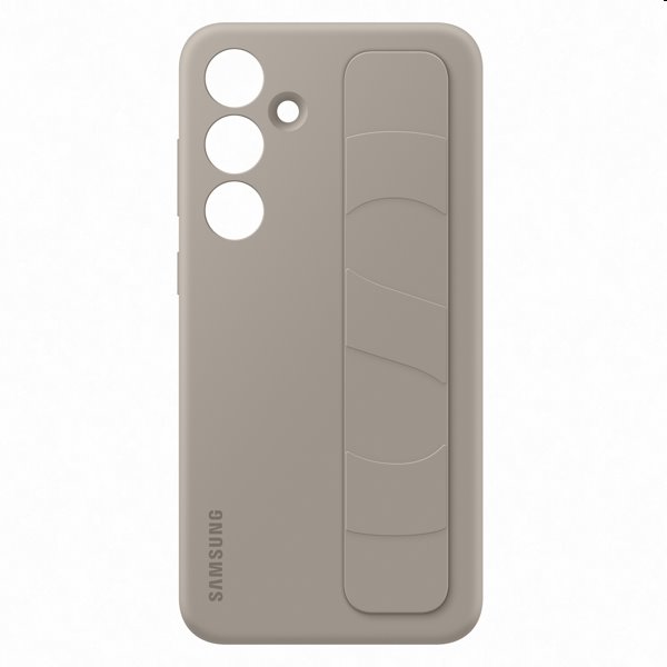 Silicone Grip Cover tok Samsung Galaxy S24 Plus számára, taupe