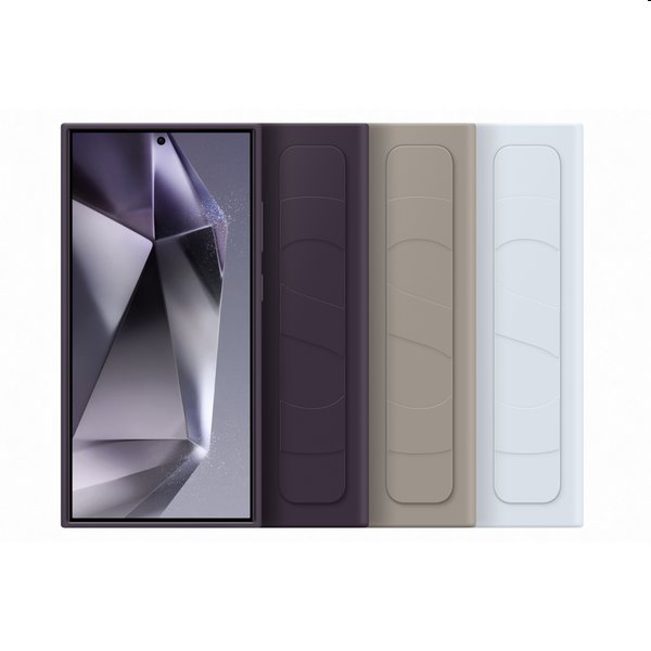 Silicone Grip Cover tok Samsung Galaxy S24 Ultra számára, dark violet