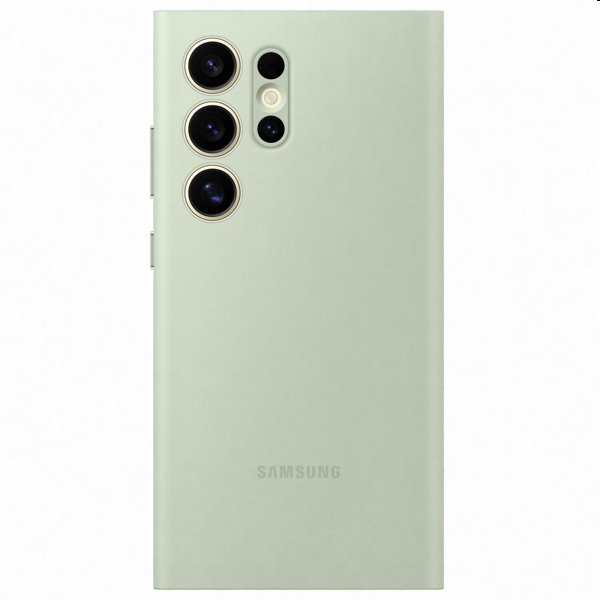 Smart View Wallet tok Samsung Galaxy S24 Ultra számára, light zöld