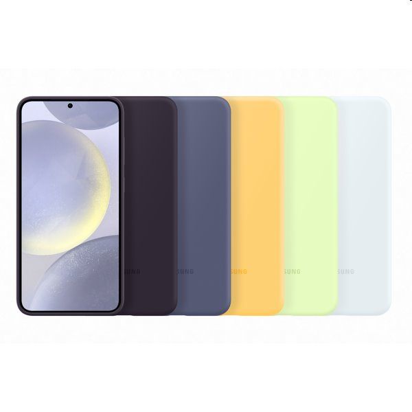 Silicone Cover tok Samsung Galaxy S24 Plus számára, fehér Silicone Cover tok Samsung Galaxy S24 Plus számára, fehér