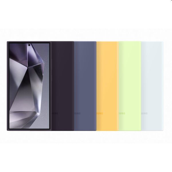 Silicone Cover tok Samsung Galaxy S24 Ultra számára, fehér Silicone Cover tok Samsung Galaxy S24 Ultra számára, fehér