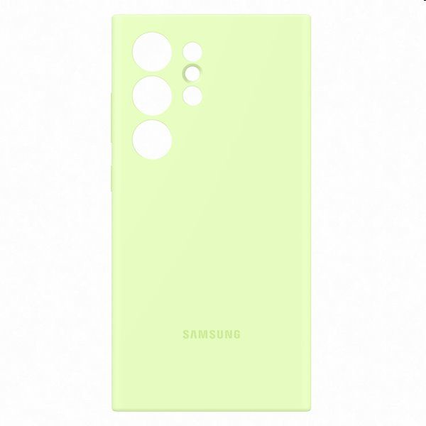 Silicone Cover tok Samsung Galaxy S24 Ultra számára, light zöld Silicone Cover tok Samsung Galaxy S24 Ultra számára, light zöld