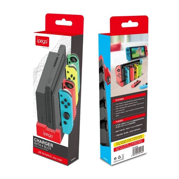 iPega 9186 töltőállomás Nintendo Switch Joy-con számára, fehér/fekete iPega 9186 töltőállomás Nintendo Switch Joy-con számára, fehér/fekete