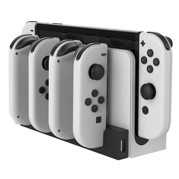 iPega 9186 töltőállomás Nintendo Switch Joy-con számára, fehér/fekete iPega 9186 töltőállomás Nintendo Switch Joy-con számára, fehér/fekete